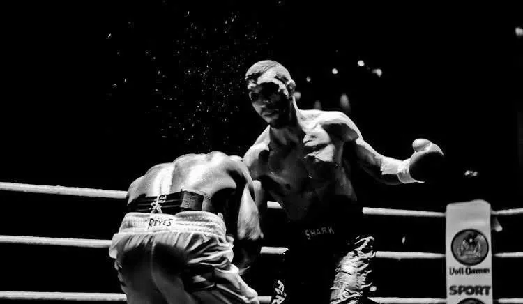 Combate de boxeo sobre el ring